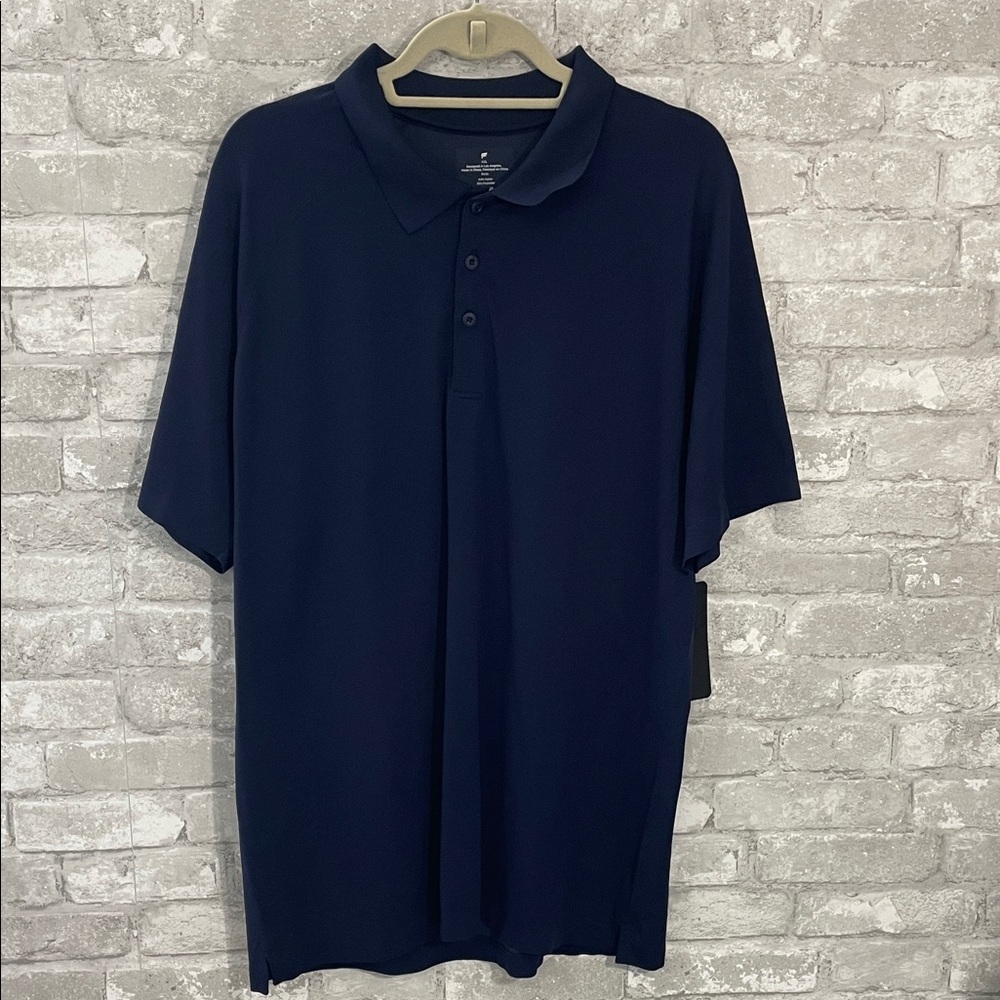 Fabletics Navy The Training Day Polo Shirt